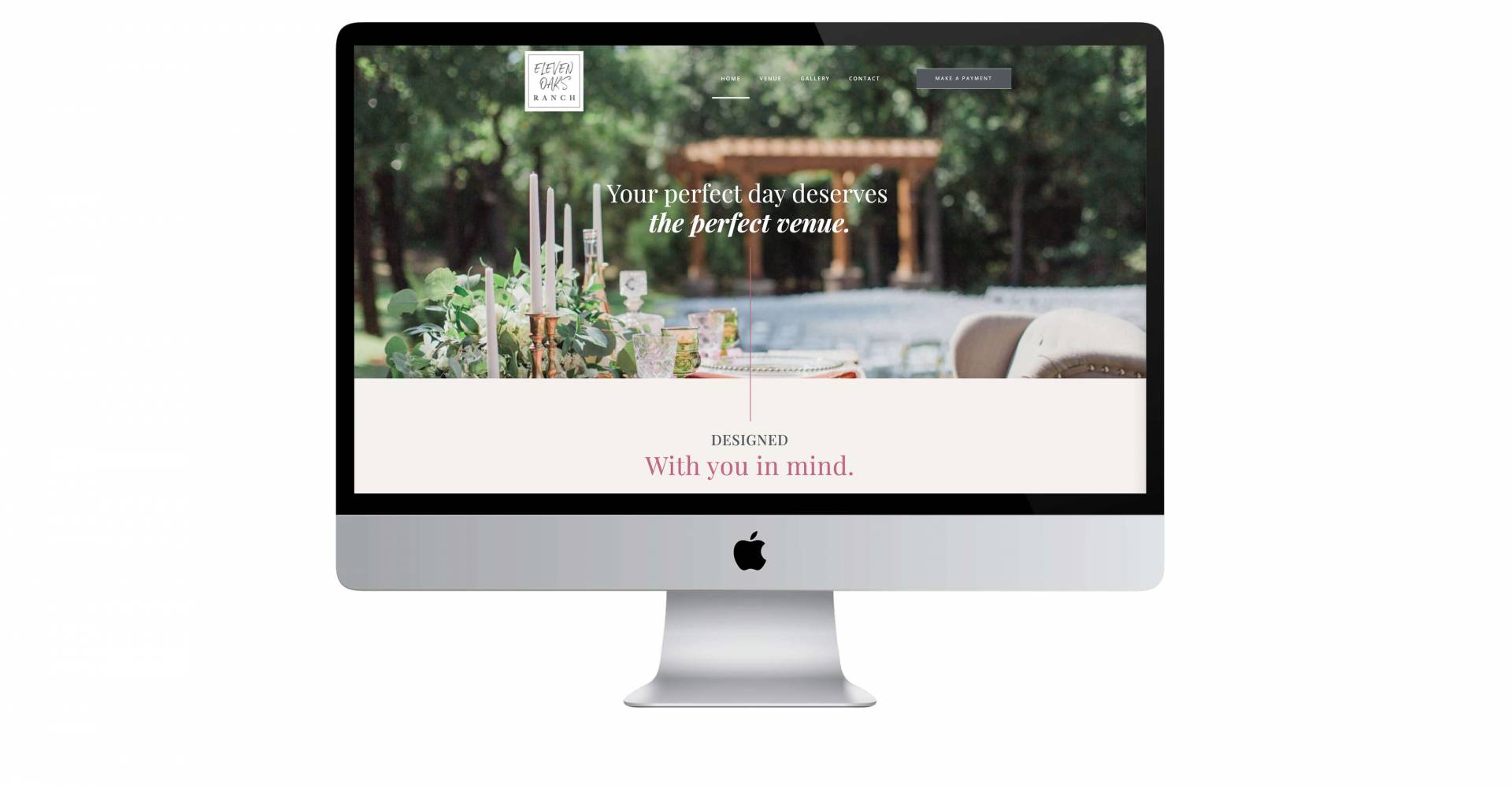 Eleven Oaks Ranch Wedding Website Design
